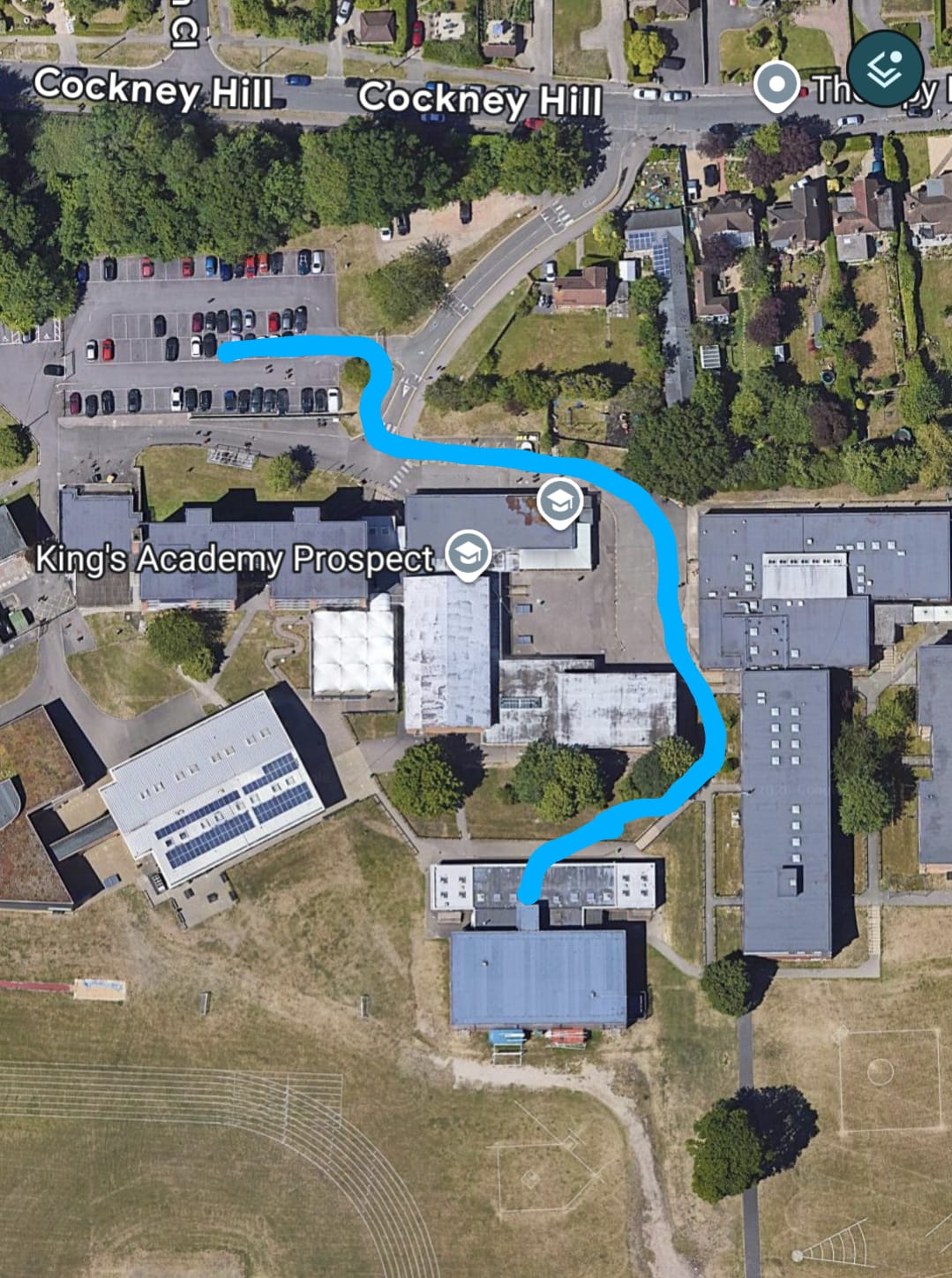 Aerial view of The King's Academy Prospect
